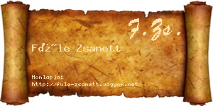 Füle Zsanett névjegykártya