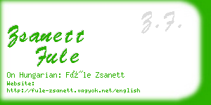 zsanett fule business card